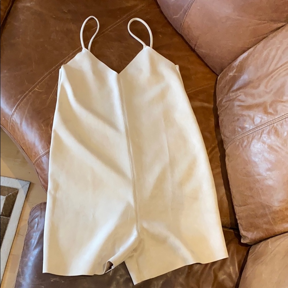 Faux Suede Romper
